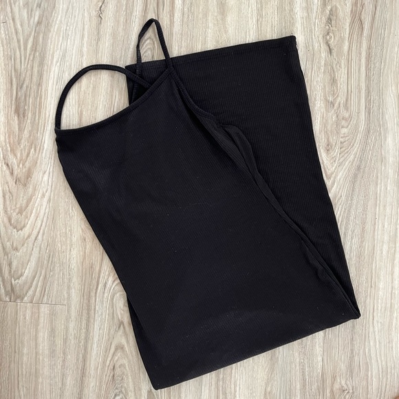 Low Back Black Midi Dress - Picture 3 of 4